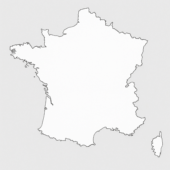 Carte vierge de la France